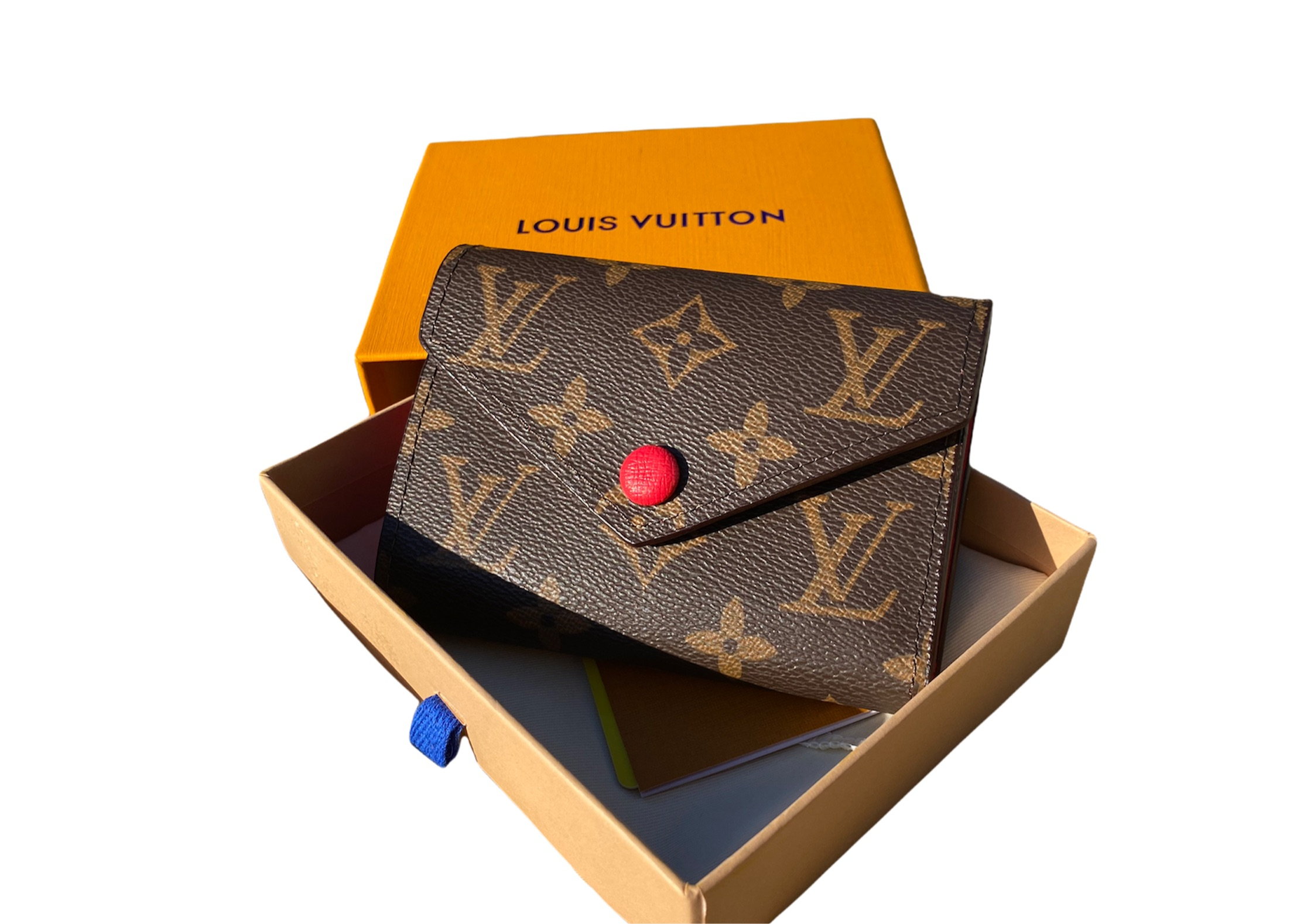 Leather card wallet Louis Vuitton Brown in Leather - 31377116
