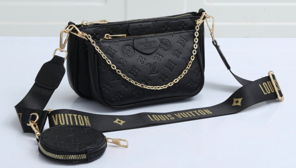 Black LV 3 in 1 bag – Crown Vick Beauty
