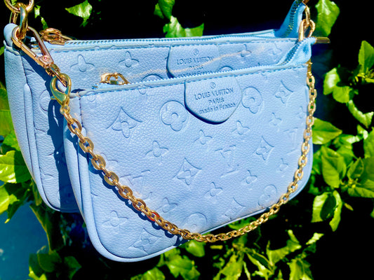 Blue LV 3n1 Purse